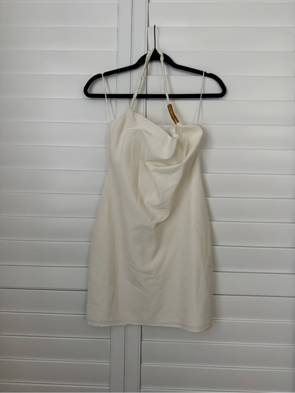 Zara Cream Halter Mini Dress